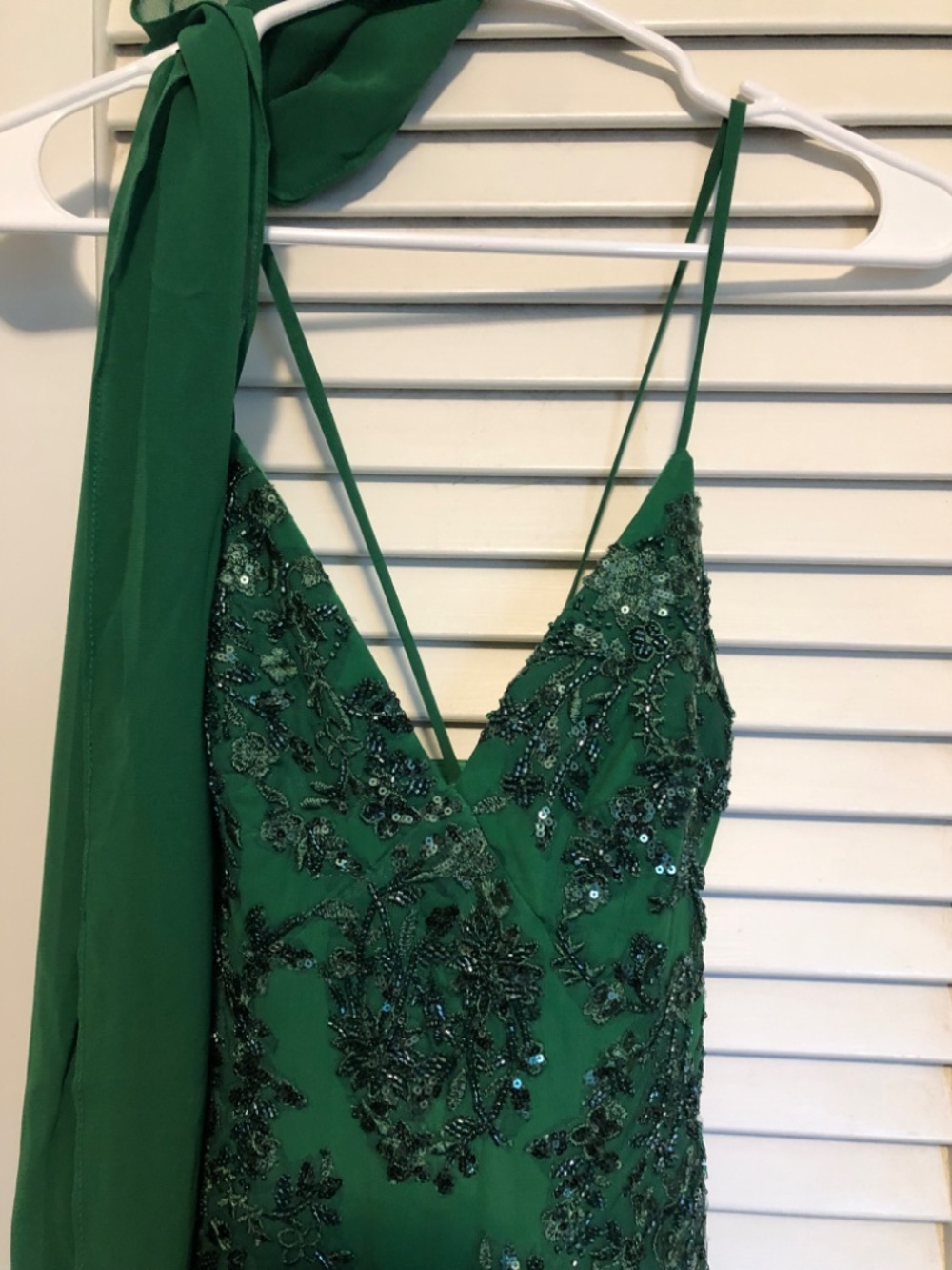 Green Mermaid Spaghetti Strap Dress View 3